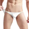 Underpants Mens Sexy Translucent Ice Silk Low Rise Adjustable Sheer Breathable Bikini Briefs Underwear Soft Male