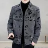 Men's Jackets Men Coat Thick Warm Lapel Winter With Windproof Buttons Long Sleeve Mid Length Casual Jacket For Fall