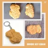 Keychains Metal Key Ring Chicken Keychain Fake Fried Hang Simulation Food Rings Fired Student