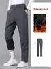 Pantalons pour hommes 2023 hiver épais chaud doublé polaire Stretch pantalons de Golf imperméable droit décontracté mâle pantalon grande taille 8XL