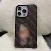 Mode nya telefonfodral iPhone 15 14 Plus 11 12 13 Pro Max 12Pro 13Promax 14pro Luxury Designer Cartoon Cover Leather Case