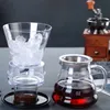 Кофейники Креативный стеклянный горшок для холодного заваривания капельница для льда Прочный чайник для приготовления льда Практичная посуда для кофе 231201