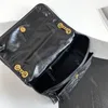 Łańcuch Niki luksusowy design pomarszczone skórzane damskie klasyczne mody clamshell messenger torba pikowana wysokiej jakości torba na jedno ramię