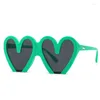 Lunettes de soleil Love Heart pour femmes, marque de mode de styliste, demi-monture, lunettes de soleil pour fête, Hip Hop, lunettes de voyage