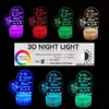 Dekoratives 3D-LED-Nachtlicht, Geschenk – Schwestern, Geburtstagsgeschenk, Abschlussgeschenk, USB-betriebenes Acryl-Nachtlicht 231202