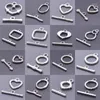 Hanger Kettingen 5 stks/partij Roestvrij Staal Gemengd Hart Ronde Rechthoek OT Sluiting Toggle Sluitingen Connector Charms DIY Armband Sieraden Bulk