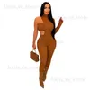 Women's Jumpsuits Rompers Solid Women Jumpsuits with Tube Top Sexy Cut Out Turtleneck One Shoulder Long Sleeve Skinny Overalls Spring Summer Rompers T231202
