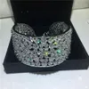 Lady Lady Bangle Cuff 5a مكعب الزركونيا الذهب الأبيض المملوءة بحفلات المشاركة الأساور للنساء ملحقات الزفاف 291F