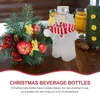 Storage Bottles 10 Sets Christmas Containers Drink Bottle Drinking Candy Jars Caps Water Portable Empty Beverage