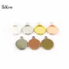 Boyute 50 stycken Lot Fit 16mm CAMO CABOCHON BASE SETTION DIY Pendant Blank Bezel Tray smycken Inställningar303e