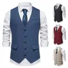 Herrvästar 2023 European Autumn/Winter Fashion Retro British Style Single Breasted Casual Suit Vest