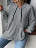 Felpe con cappuccio da donna Autunno Inverno Tempo libero Collezione giovanile Dolcezza Stile Felpa con cappuccio ampia con coulisse ampia Tinta unita Pullover Top