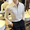 Men's Dress Shirts Tastar Shirt Groom Wedding Long Sleeve Splice Casual Party Social Banquet Tuxedo Blouse Men Clothing