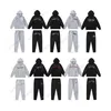 Schwarzer Hoodie Trapstar Trainingsanzug Regenbogen Handtuch Stickerei Dekodierung Kapuzensportbekleidung Herren- und Damen-Sportbekleidungsanzug