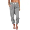 Women's Pants Women Casual Harem For Lace Up Solid Basic Joggers Long Drawstring Sweatpants Sports Elastic Waist Running