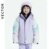 Skiing Suits VECTOR Ski Professional Childrens Jacket Pants Warm Waterproof Boys Girls Outdoor Snowboarding Winter Kids Set 231202