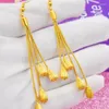 Dangle Earrings Pure 14k Gold Wheat Tassel For Women Water Drops Bridal True 999 Valentine's Day Exquisite Jewelry Gifts