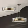 Taklampor modern nordisk designlampa ledande ljuskrona glas enkel atmosfär ringhänge belysning vardagsrum sovrum mässing