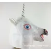Halloween chien cheval roi licorne cheval masque Cosplay animal couvre-chef latex couvre-chef émail accessoires de fête