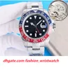 2024 GMT MENS 시계 Batgirl Man Watch Clean Factory Sprite 40mm Wristwatch 3285 Movement 904L 브레이슬릿 주빌리 베젤 검은 다이얼 루트 맥주