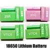 100% de alta qualidade 30Q VTC6 INR18650 Bateria 25R 2500mAh VTC5 3000mAh VTC4 INR 18650 Baterias de íon de lítio recarregáveis de lítio para Sony Samsung Fast