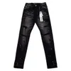 Jeans viola da uomo Jeans firmati Moda motociclisti strappati invecchiati Pantaloni cargo in denim da donna per uomo Pantaloni neri PU7035