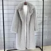 Womens Fur Faux Artificial Wool Long Sleeve Coat Warm Jacket Body Furry Outerwear Full Zip Fleece Women 231202