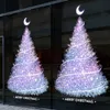 Window Stickers Fantasy Purple Christmas Tree Window Clanges Stickers For Glass Stora julgran Windows Static Stickers Diy Door Sticker 231201