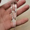 Chandelier Crystal 10pcs/lot Machine Grinding Clear Conical Prism 8 Faceted With 1 Holes Home Curtain Lighting Accessories