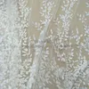 Tissu et couture à la mode en dentelle de mariée, robe découpée au laser ivoire, largeur 130cm, vente au mètre 231201