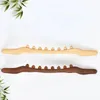 Foot Care 8 Beads Gua Sha Massage Stick Carbonized Wood Back Body Meridian Scrapping Therapy Wand Muscle Relaxing Acupuncture 231202