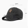 Ball Caps Baseball Cap Woolen Knitted Winter Ear Cover Men Thicken Warm Hats with Earflaps Sport Golf 231201