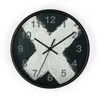 X Marks the Time Wall Clock, Modern Clock for Office Decor