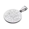 10pcs Religia 304 Stal nierdzewna płaska Rzeźbiona Tetragrammaton Pentagram Wiccan Pendant Classic 27x24x2mm Otwór 9x5mm G0927308m