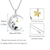 Pendant Necklaces Panda Necklace Women Silver Plated Crescent Half Moon Clavicle Chain Party Simple Animal Jewelry