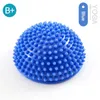 Andra massageföremål PVC Spiky Yoga Massage Balls PVC Half Sphere Fitball Women Children Trainer Balancing Ball Gym Health Sports Pilates Fitness 231201