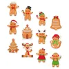 Gift Wrap Christmas Sticky Notes Gingerbread Man Notepad Set Xmas Memo Pads Cute Self Adhesive Winter Favors