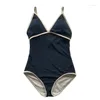 Damesbadmode Zomer Dames Diepe V-hals Effen Kleur Mager Monokini Eendelig Badpak Sexy Body Beachwear