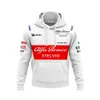 Sweats à capuche pour hommes 2023/2024 Nouveaux sweat-shirts de l'équipe de course de Formule 1 F1 Automne Formule 1 Fermeture à glissière d'Alfa Romeo Men_s Sports extrêmes en plein air Leis 8tfo