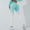 Kobiety legginsy Kikimix Women Bulift Double Color Gym Logging swobodne spodnie z łupem Sports Fitness Wysoka talia trening seksowna joga