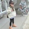 Piumino invernale per bambini Giacca in cotone per ragazza Addensare antivento Tuta da neve Bambini Parka Bambino Cappotti per bambini Abbigliamento per bambini XMP327 231202