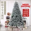 PE Mixed White Flocked Christmas Tree With Little Snow Encrypted Simulation Spray Snö Stort julnummer inomhusdekoration