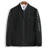 Men's Jackets Spring And Autumn Plus Size Baseball Neck Jacket Extra Large Fat Guy Loose Youth Middle Aged Man