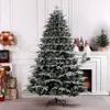 PE Mixed White Flocked Christmas Tree With Little Snow Encrypted Simulation Spray Snö Stort julnummer inomhusdekoration