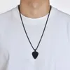 Chaînes 10 pièces de 28 à 32 mm miroir poli en acier inoxydable médiator collier pendentif peut être sculpté au laser cadeau souvenir pour les amis