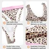 Set di reggiseni Set di reggiseni sexy con stampa leopardata Perizoma a vita bassa e reggiseno elastico di base Canotta Intimo femminile traspirante Due pezzi 231202