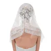 2019 branco preto véu de noiva mantilhas capela véus véu muçulmano cabeça cobrindo rendas véu católico mantilla welon slubny x0726249p