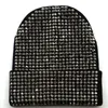 Beanie Skull Caps Diamond Skullies Beanies Herren Wintermütze Damen Strickmützen für Mrs Cap Beanie Gorro Warm Brimless Bonnet Lady 231202