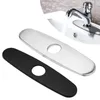 Kitchen Faucets 2pcs Toilet Universal Stainless Steel Faucet Deck Plate Sink Hole Cover Oval Modern Escutcheon Brushed Nickel Silver Black