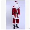 New style long sleeve clothes thickened Santa Claus clothes adult party costumes